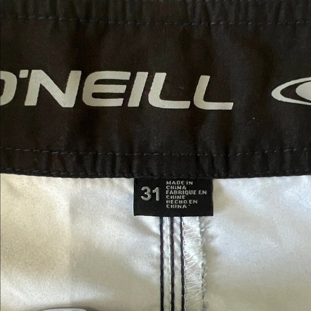 O’Neill Striped Blue/Red Swim/Board Shorts Size 31